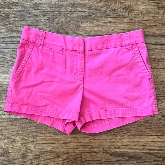 J. Crew Hot Pink Chino Shorts - Picture 1 of 3